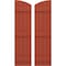Ekena Millwork Americraft 4-Board (3 Batten) Wood Joined Board-n-Batten Shutters w/Ellipt Top, ARW401BE414X49CLH, PR ARW401BE414X49CLH - alternate 1